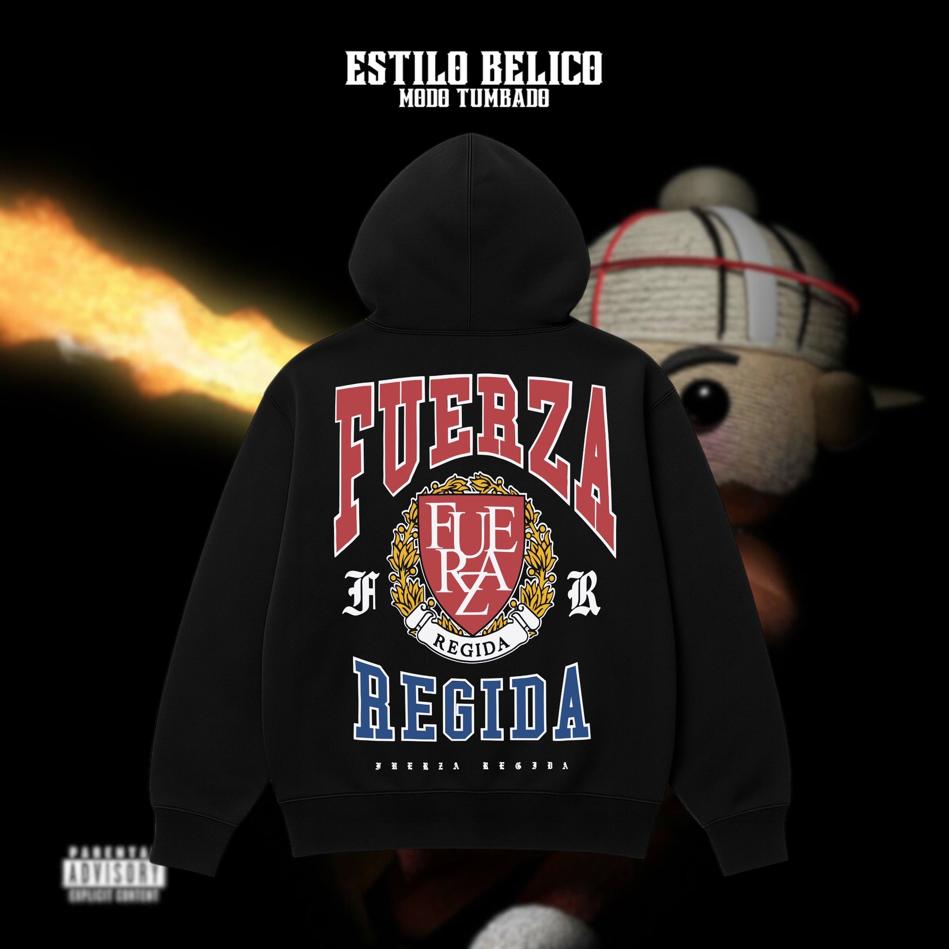Hoodie "Escudo FR" – Fuerza Regida