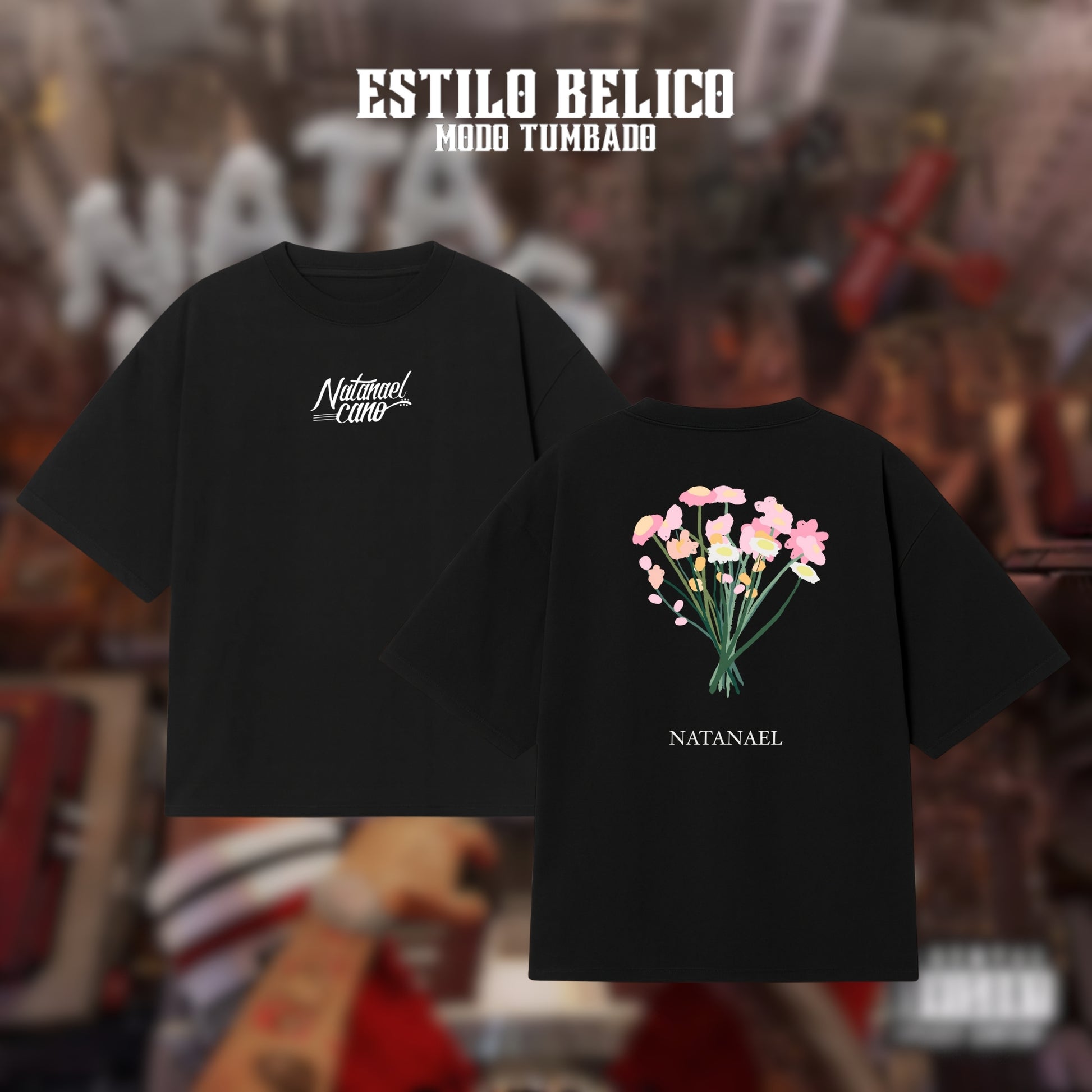 Polera "Flores" - Natanael Cano