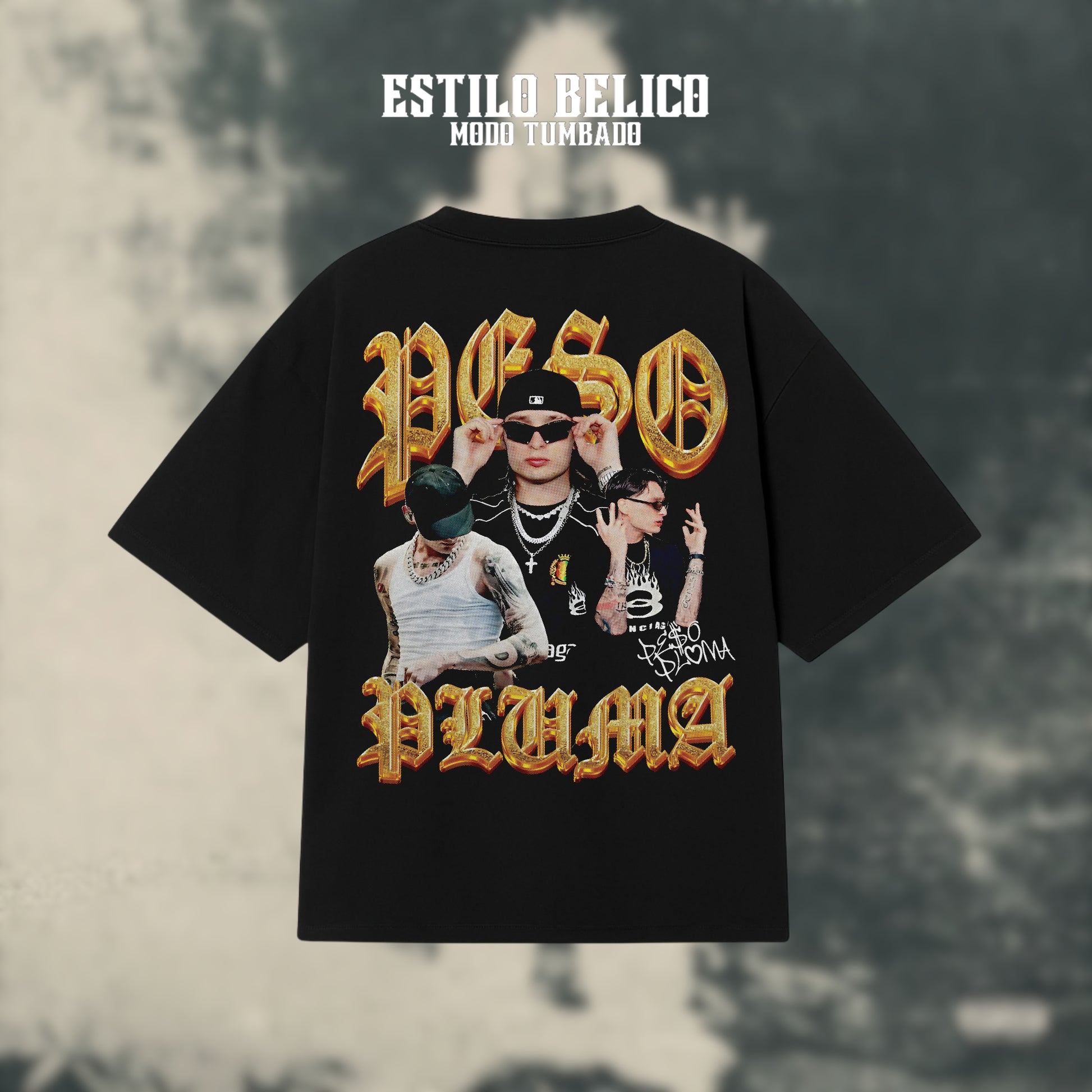 Polera “Gold Collage” – Peso Pluma