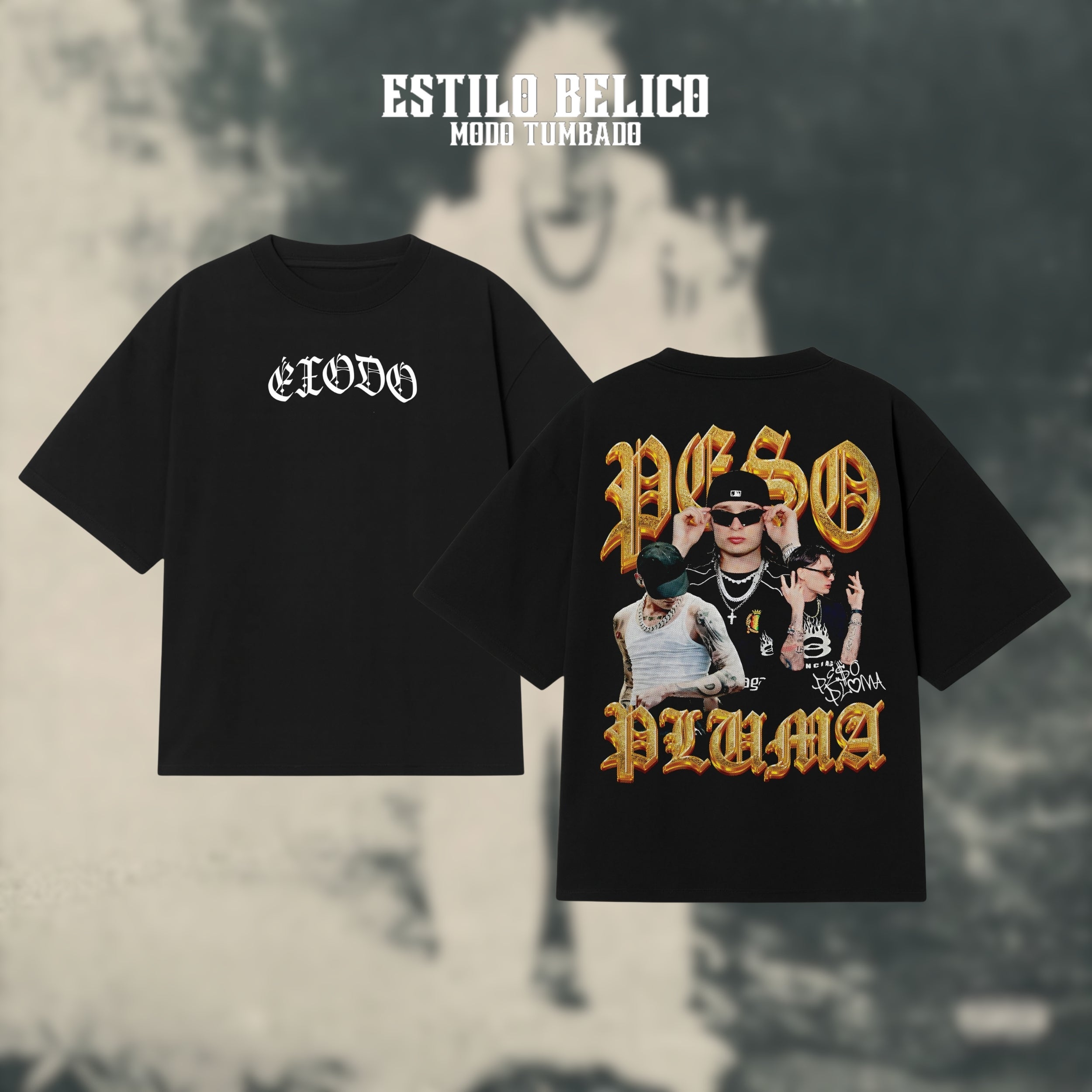 Polera “Gold Collage” – Peso Pluma