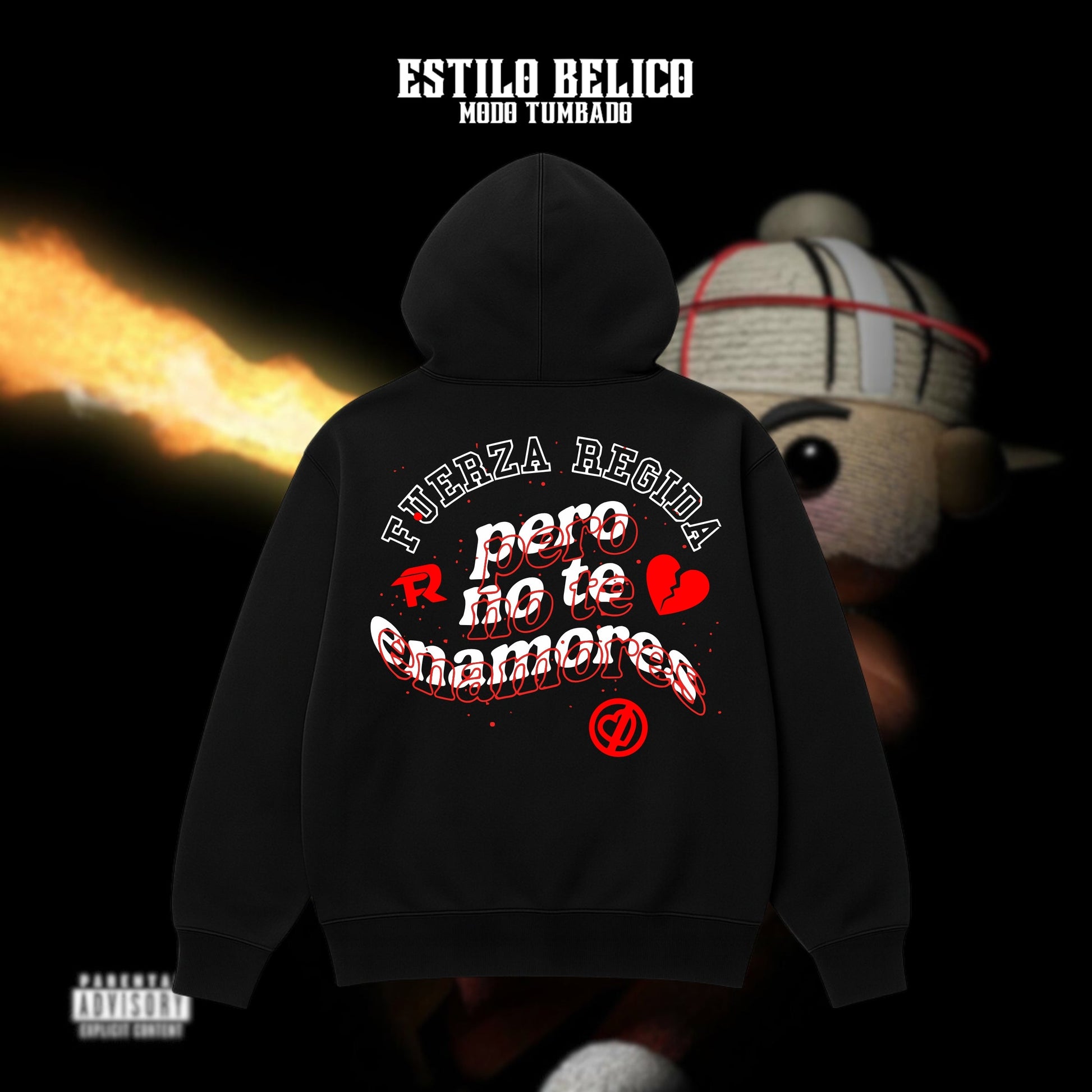 Hoodie "No te enamores" – Fuerza Regida