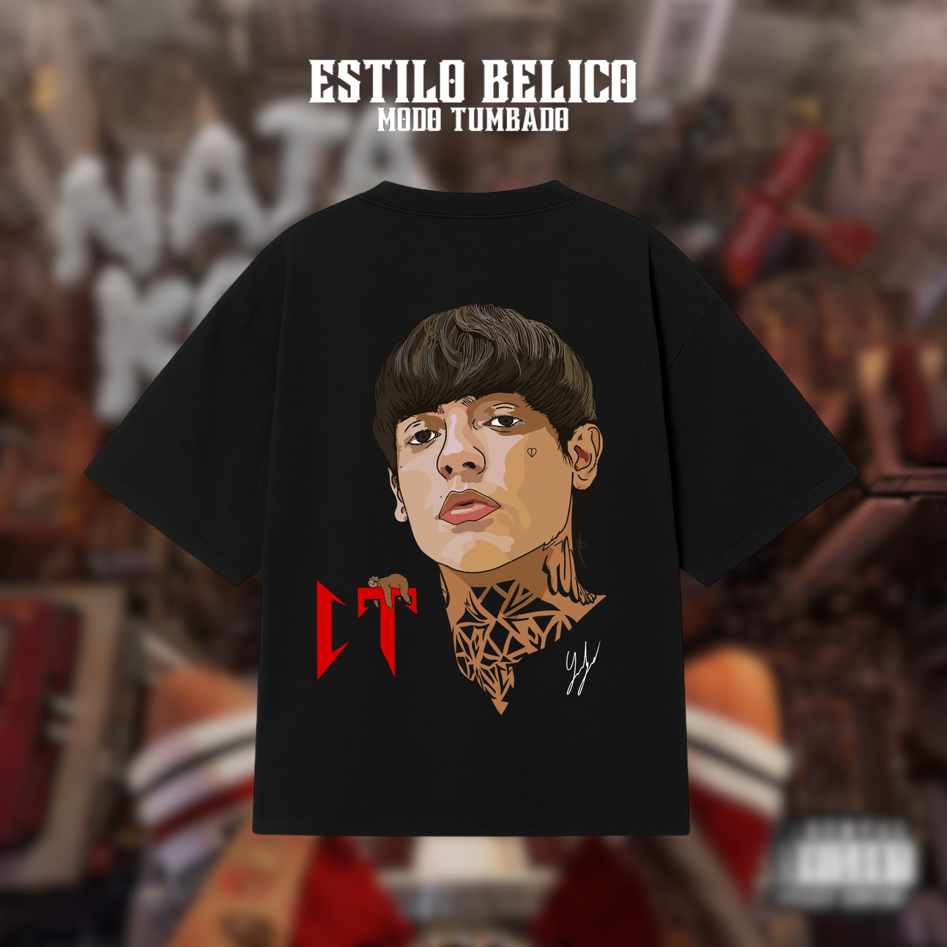 Polera "Retrato CT" - Natanael Cano