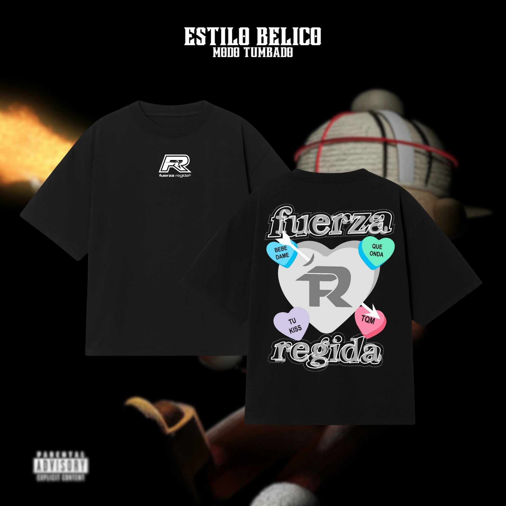 Polera "Grey Heart" – Fuerza Regida