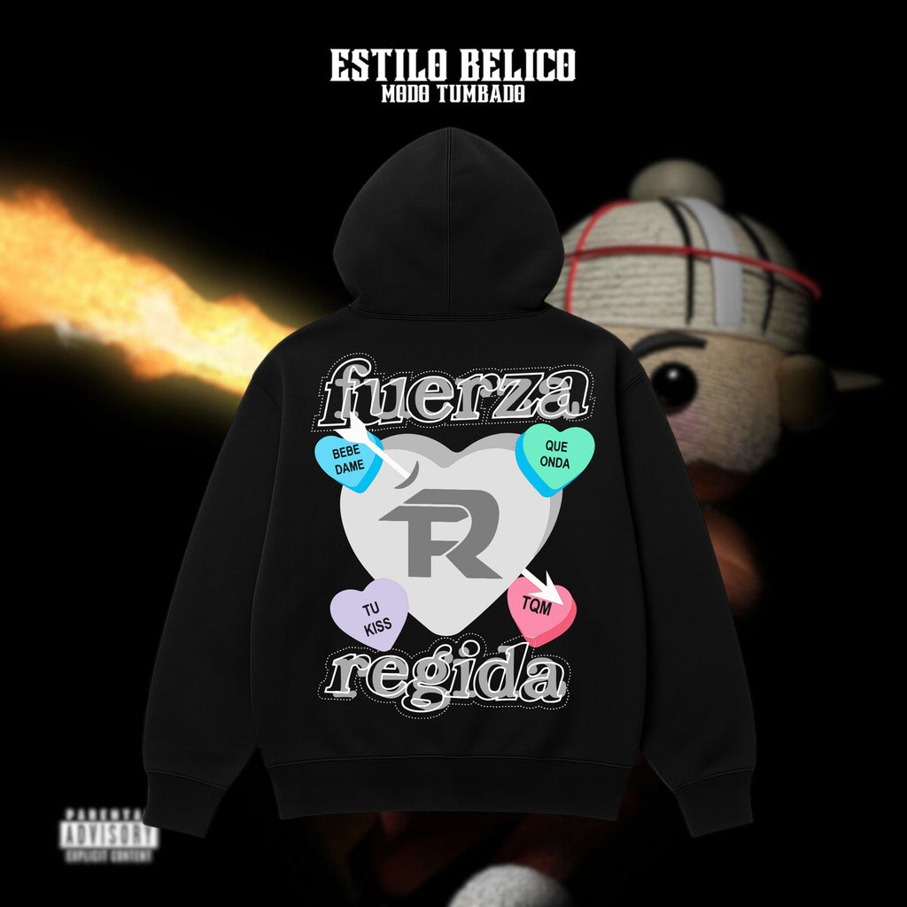 Hoodie "Grey Heart" – Fuerza Regida