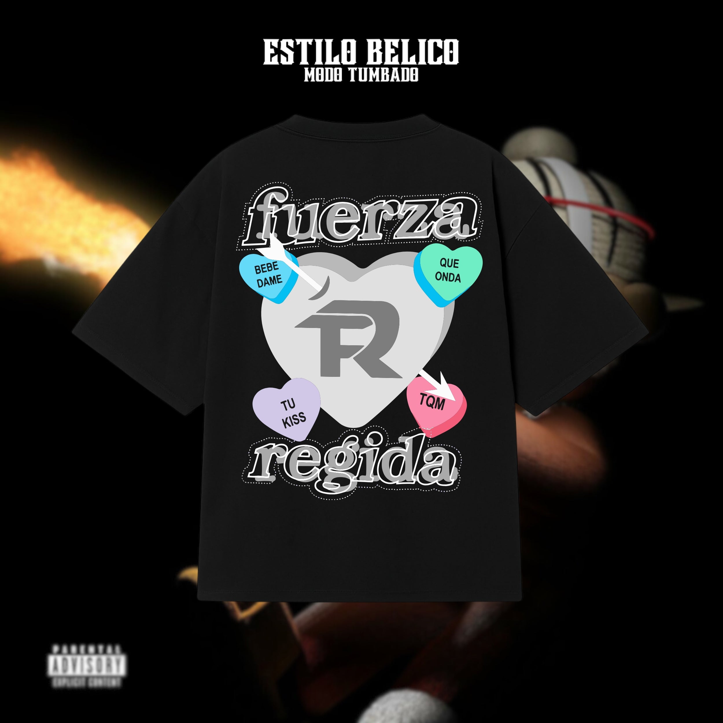 Polera "Grey Heart" – Fuerza Regida