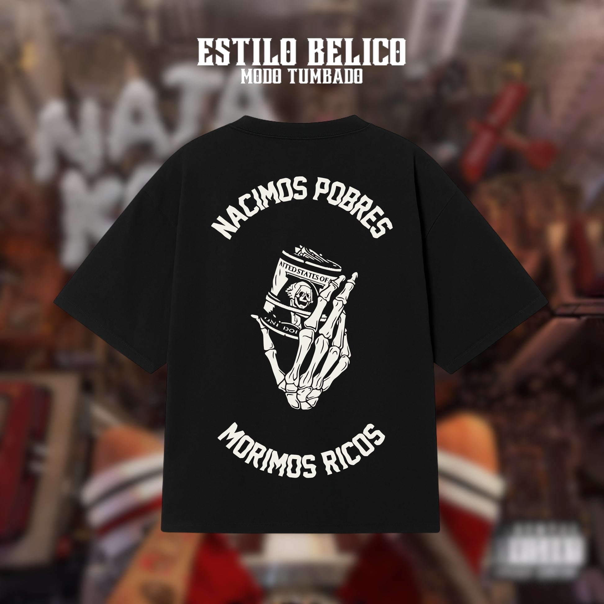 Polera "Nacimos Pobres Morimos Ricos" - Natanael Cano