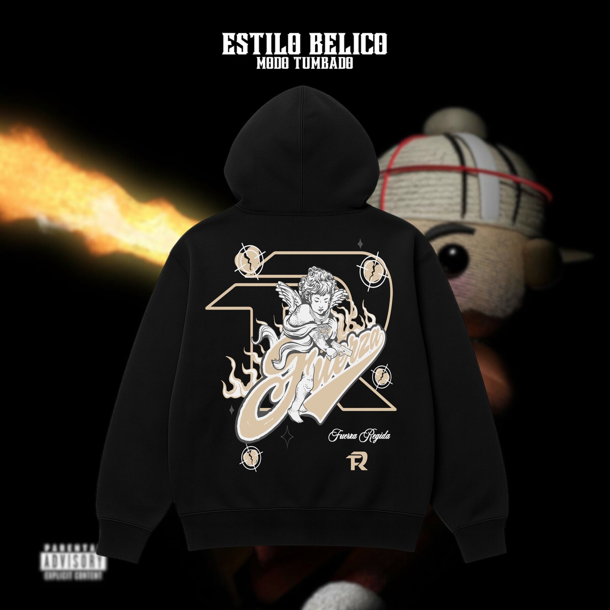Hoodie "Ángel Bélico" – Fuerza Regida